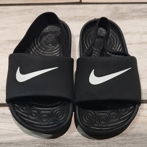 Nike Kids Black Slide Sandals